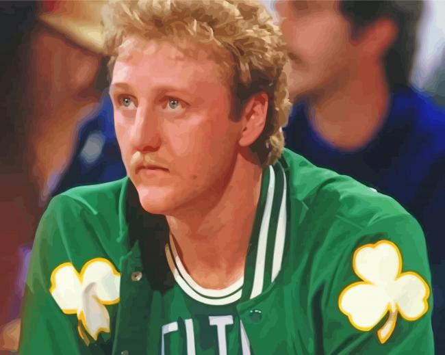 Basketballer Larry Bird paint by number