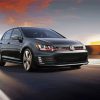 Black Vw Golf Car paint by number