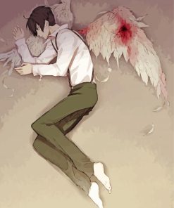 Broken Anime Angel paint by number