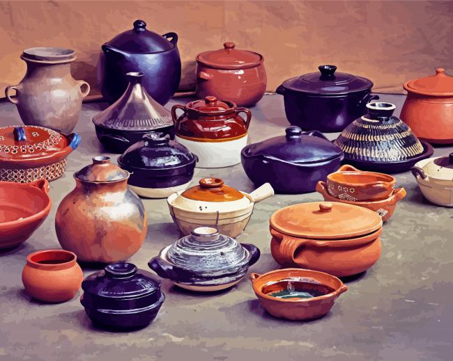 Clay Pots paint by number