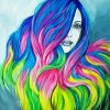 Colorful Hair paint by number