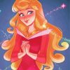 Cute Princess Aurora paint by number