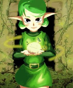 Deku Sprout And Saria Legend Of Zelda paint by number