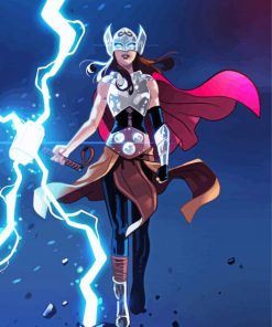 Fantasy Thor Woman paint by number