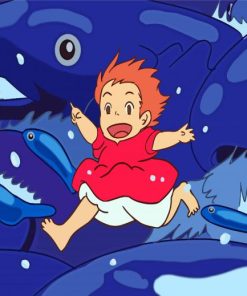 Fish Ponyo paint by number