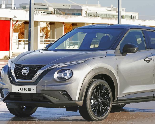 Grey Nissan Juke paint by number