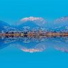 Lecco Italy Water Reflection paint by number