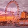 London Eye Sunset paint by number