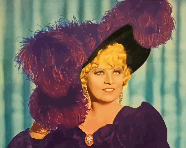 Mae West Actress paint by number