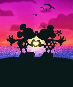 Mickey And Minnie Disney Sunset paint by number