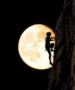 Moon Girl Silhouette Climber paint by number