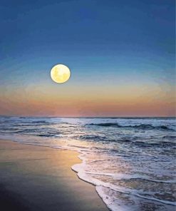 Moonlight On Water Beach paint by number