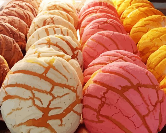 Pan Dulce Bread paint by number