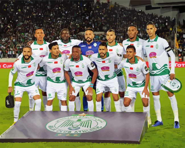 Raja Club Team Players paint by number