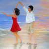Romantic Couple Dancing On The Beach paint by number