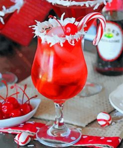 Santa Shirley Temple paint by number