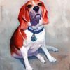 Sitting Dog Portrait paint by number