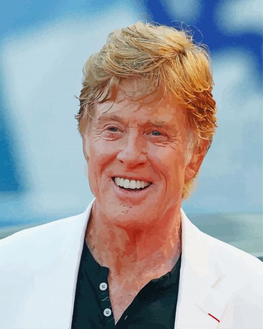 The Actor Robert Redford paint by number