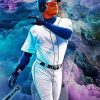 The Baseball Player Ken Griffey Jr paint by number