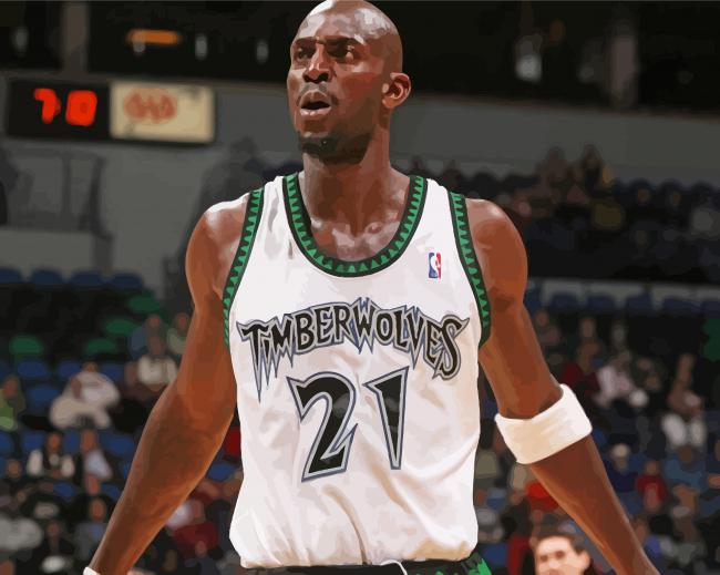 The Basketball Player Kevin Garnett paint by number