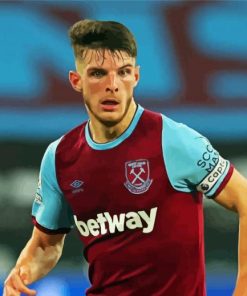 The Footballer Declan Rice paint by number