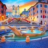 The Spanish Steps Monument paint by number