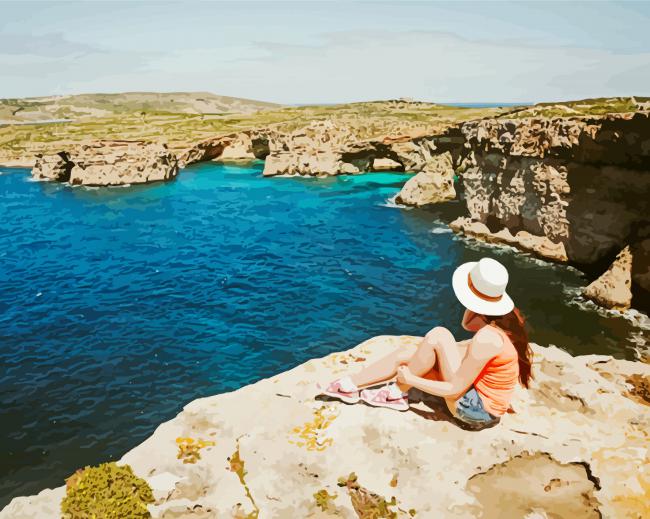 Traveling To Comino paint by number