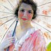 Woman With Parasol paint by number