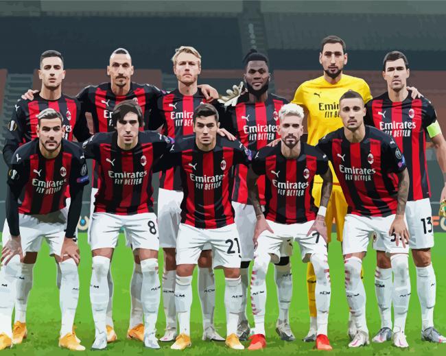 Ac Milan Football Club Team Paint By Numbers