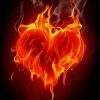 Aesthetic Fire Heart paint by number