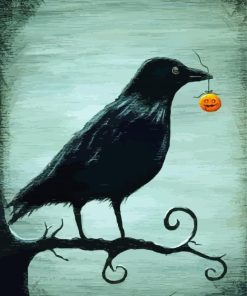 Aesthetic Halloween Ravens paint by number