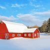 Aesthetic Snow Barn Paint By Numbers