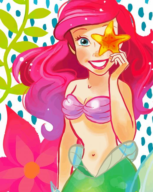 Ariel Starfish paint by number