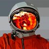 Astronaut On Fire paint by number