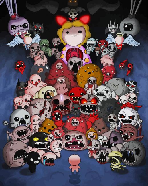 Binding Of Isaac Characters Paint By Numbers