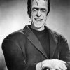 Black And White Herman Munster paint by number