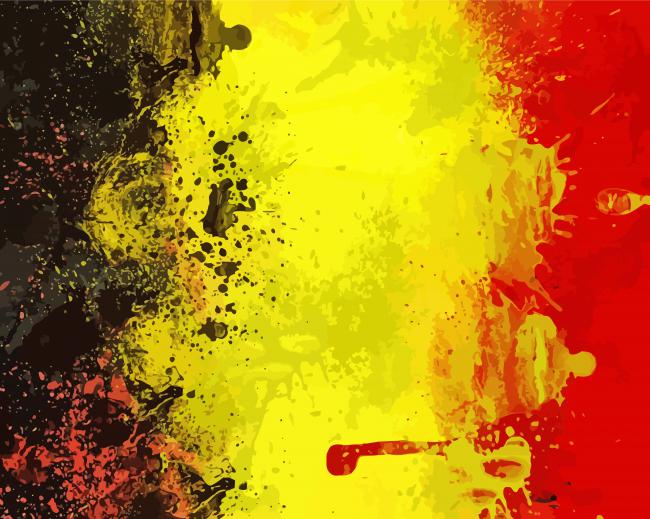 Black And Red Yellow Abstract paint by number