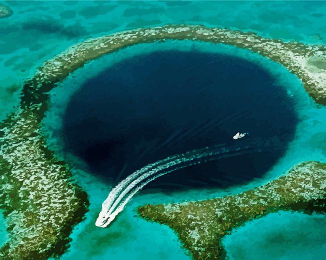Blue Hole paint by number