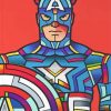 Captain America Pop Art Hero paint by number