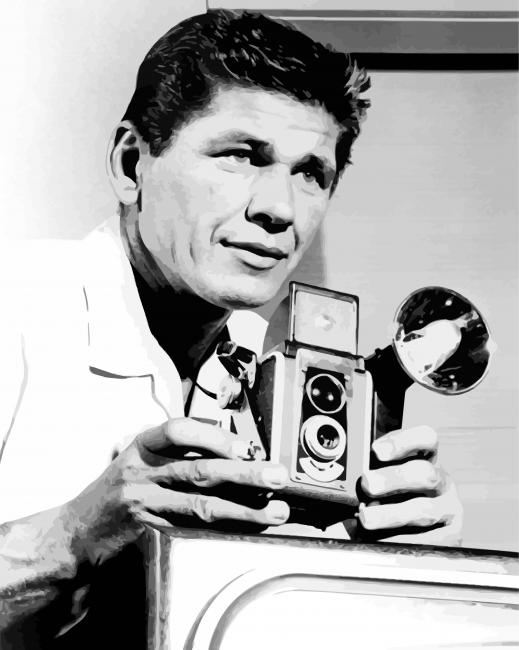 Charles Bronson With Camera paint by number