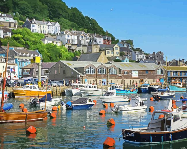 Cornwall Looe Harbour Paint By Numbers