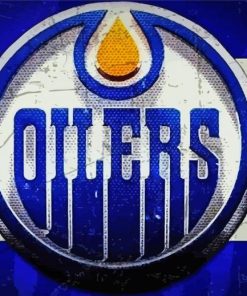Edmonton Oilers Logo Art Paint By Numbers