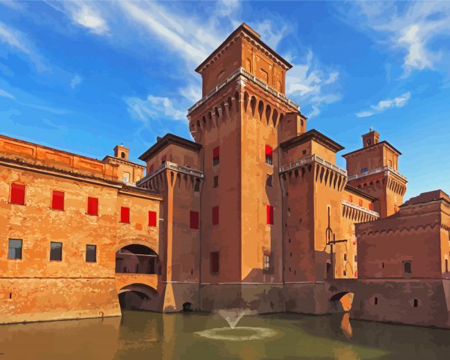 Este Castle Ferrara Italy Paint By Numbers