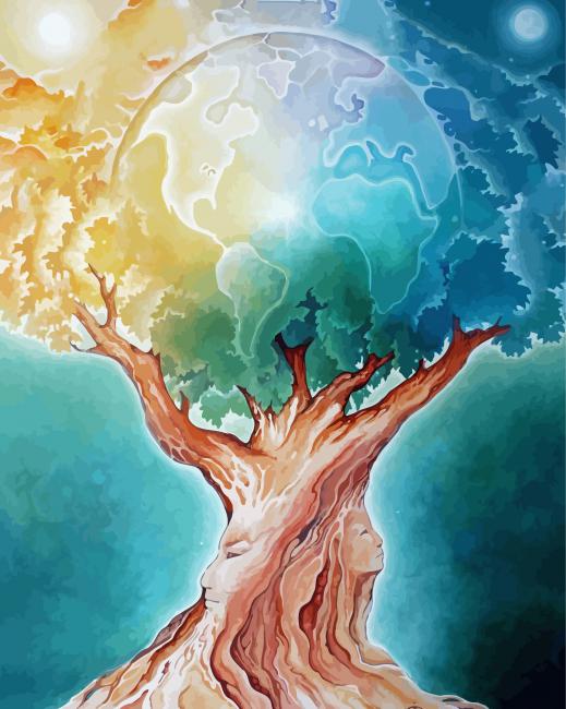 Fantasy Tree Earth Paint By Numbers
