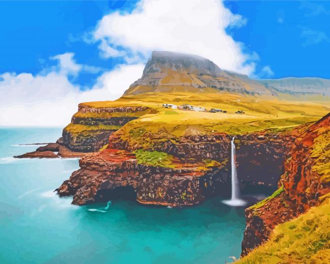 Faroes Island Seascape Paint By Numbers