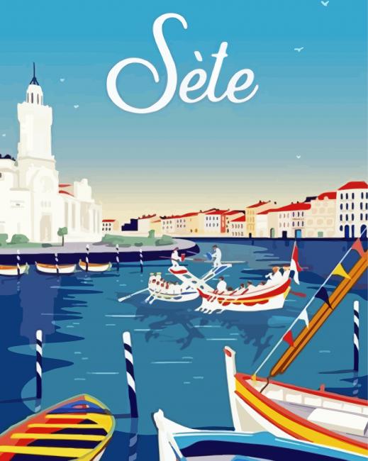 France Sete Poster Paint By Numbers