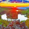 Grand Mesa Colorado Sunset paint by number