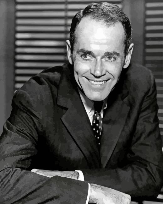 Henry Fonda In Black And White paint by number