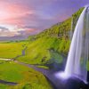 Icelandic Waterfall Scene Paint By Numbers