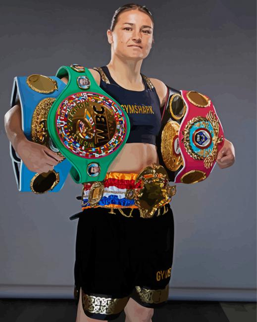 Irish Boxer Katie Taylor paint by number